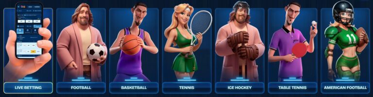 DudeSpin Casino sports betting options including live betting and popular sports