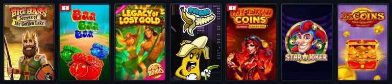 Glorion Casino slot games selection featuring popular online casino slots